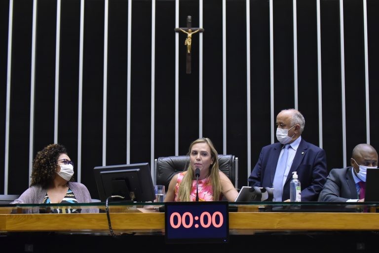 Deputada Celina Leão (C) preside a sessão do Plenário - (Foto: Zeca Ribeiro/Câmara dos Deputados)
