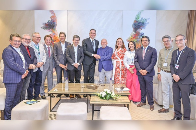 Senadores reuniram-se com o presidente eleito, Luia Inácio Lula da Silva, na COP 27, para discutir ações de combate ao desmatamento - Reprodução Instagram