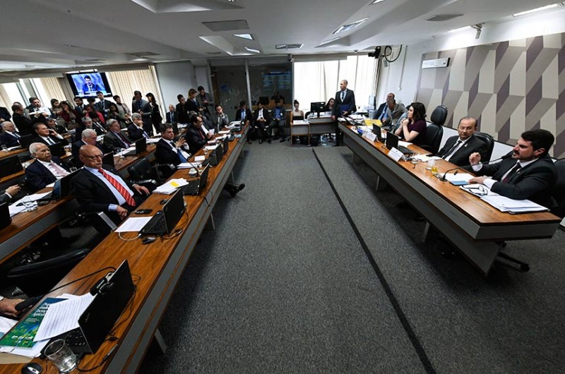 Reunião da CCJ em 2019: embate no Senado em torno da liberação de armas levou a votação de Projeto de Decreto Legislativo - Edilson Rodrigues/Agência Senado