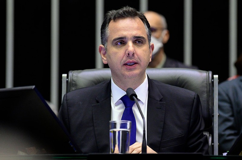 Rodrigo Pacheco presidiu sessão solene de abertura do ano legislativo do Congresso, nesta quinta - Pedro França/Agência Senado