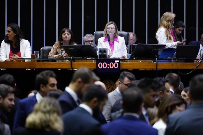 Deputada Maria do Rosário preside a sessão do Plenário - (Foto: Pablo Valadares/Câmara dos Deputados)