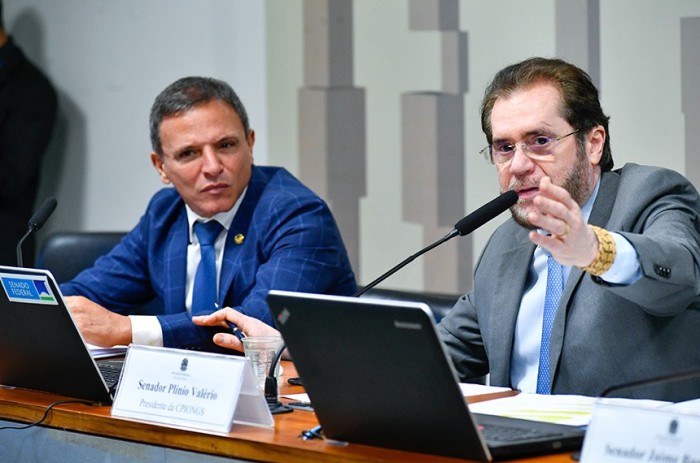 O relator e o presidente da CPI das ONGs, senadores Marcio Bittar e Plínio Valério - Foto: Geraldo Magela/Agência Senado