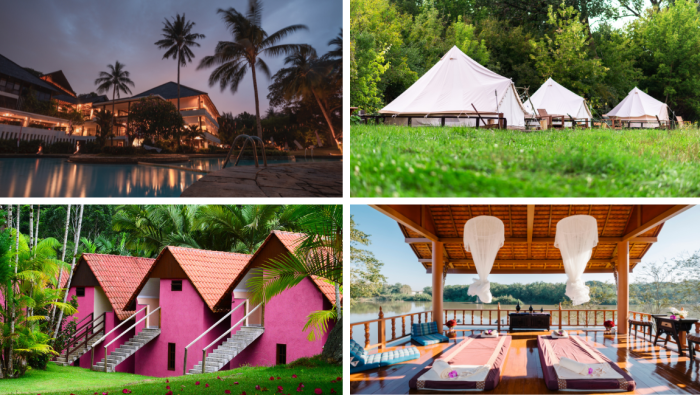 Diferentes tipos de hospedagem pelo Brasil. Crédito. Divulgação