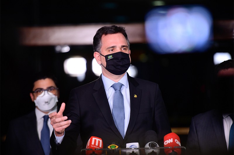 Por meio de suas redes sociais, o presidente do Senado, Rodrigo Pacheco, afirmou que é necessário "respeito entre os Poderes e obediência à Constituição" - Marcos Brandão/Senado Federal