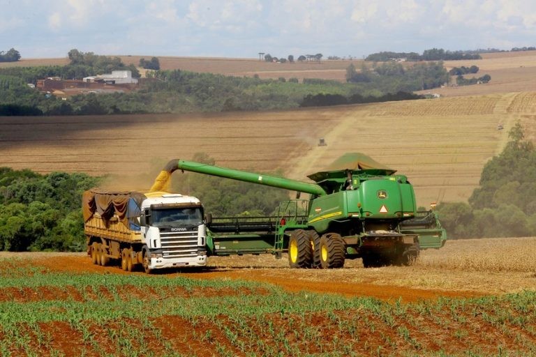Colheita da safra 2020 de soja no Paraná - (Foto: Jaelson Lucas/Agência de Notícias do Paraná)