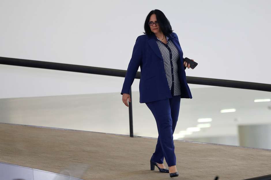 Ministra Damares Alves no Planalto 11/4/2019. Foto: REUTERS/Adriano Machado Foto: Reuters