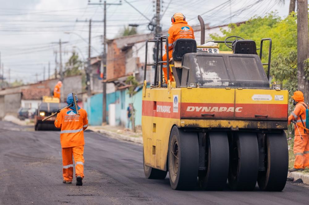 Tabuleiro do Martins recebe mais de 7.660 m² de pavimentação. Foto: Edvan Ferreira / Secom Maceió