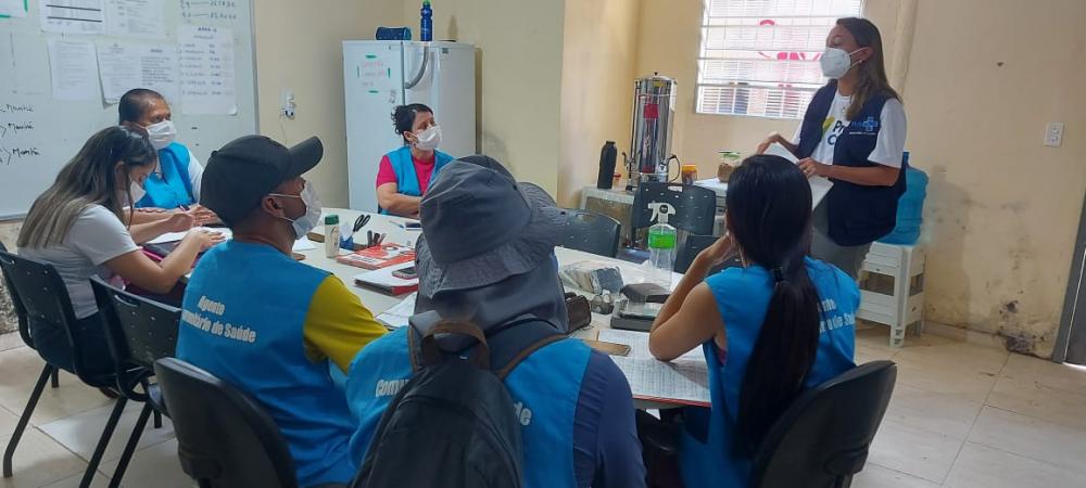 Equipes das unidades e da PrevCov vêm trabalhando juntas na coleta de dados. Foto: Divulgação Equipe PrevCov
