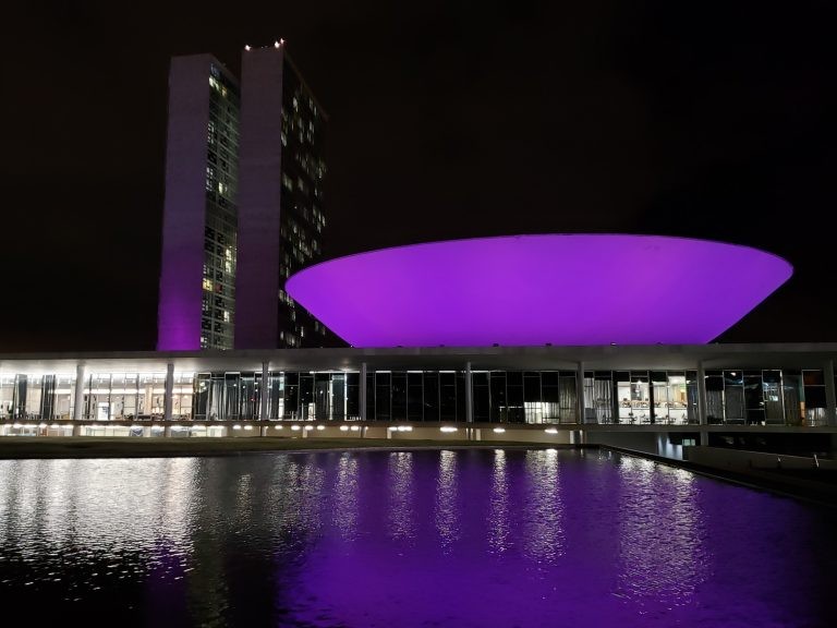 Cúpula da Câmara dos Deputados será iluminada de roxo - (Foto: Pierre Triboli/Câmara dos Deputados)