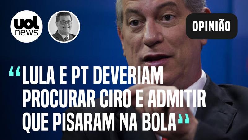 Lula e PT deveriam procurar Ciro, admitir erro e trazê-lo para esse lado, diz Tales