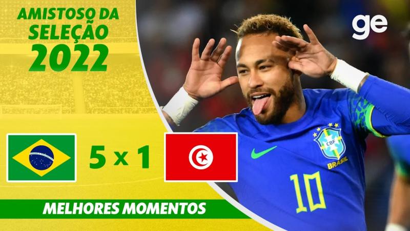BRASIL 5 X 1 TUNÍSIA | MELHORES MOMENTOS | AMISTOSO DA SELEÇÃO BRASILEIRA | ge.globo