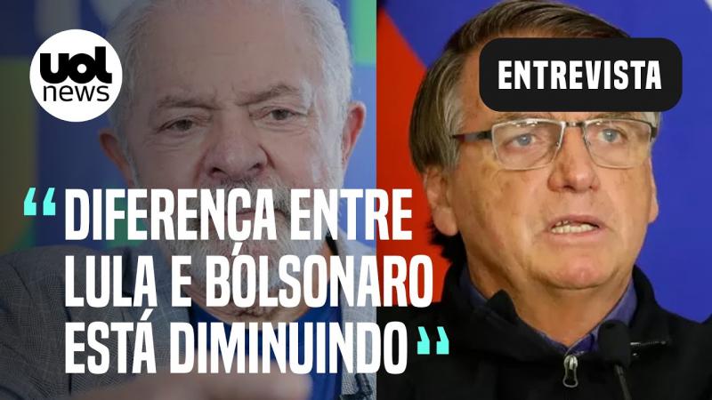 Diferença entre Lula e Bolsonaro está diminuindo 