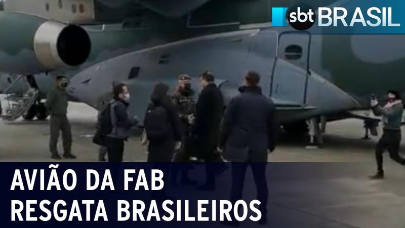 uerra na Ucrânia: Avião da FAB resgata brasileiros na Polônia | SBT Brasil 