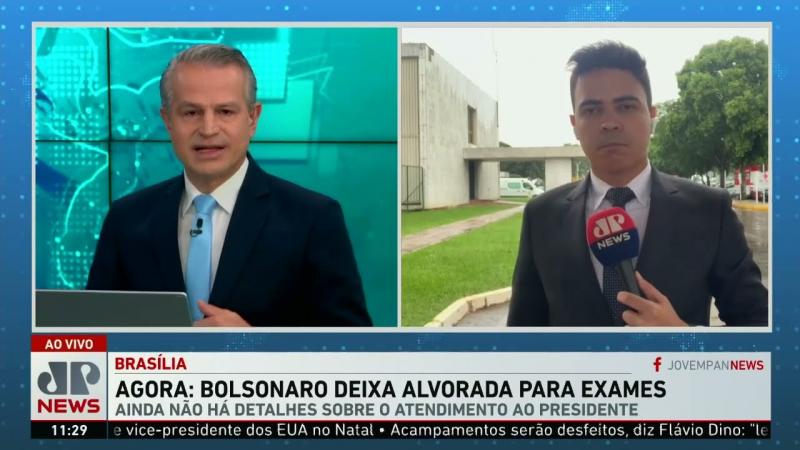 Presidente Bolsonaro deixa Alvorada para exames
