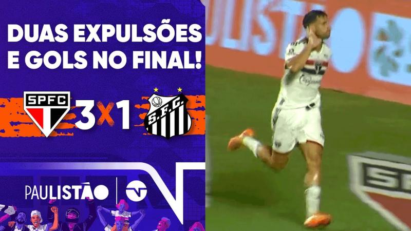 SÃO PAULO VOLTA A VENCER UM CLÁSSICO E SANTOS VIRA LANTERNA DO GRUPO | SÃO PAULO 3 X 1 SANTOS
