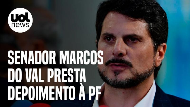 Marcos do Val presta depoimento à PF sobre suposto plano de golpe