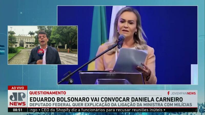 Eduardo Bolsonaro convocará ministra Daniela Carneiro para questionamentos