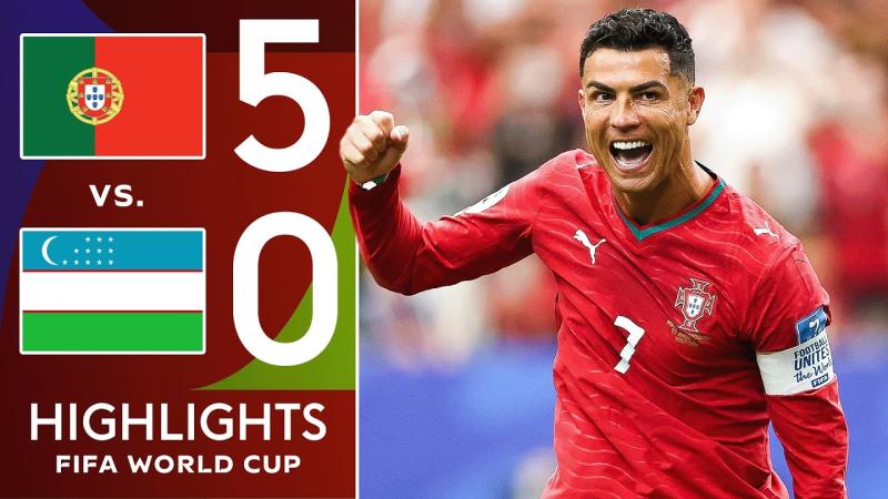 LENDA. TODOS OS LANCES DE CRISTIANO RONALDO EM PORTUGAL X UZBEQUISTÃO | COPA DO MUNDO