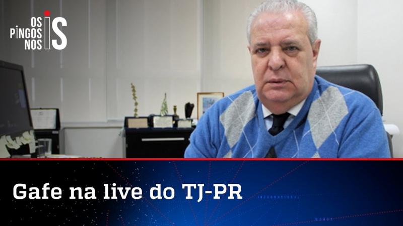 Em live desembargador comete gafe