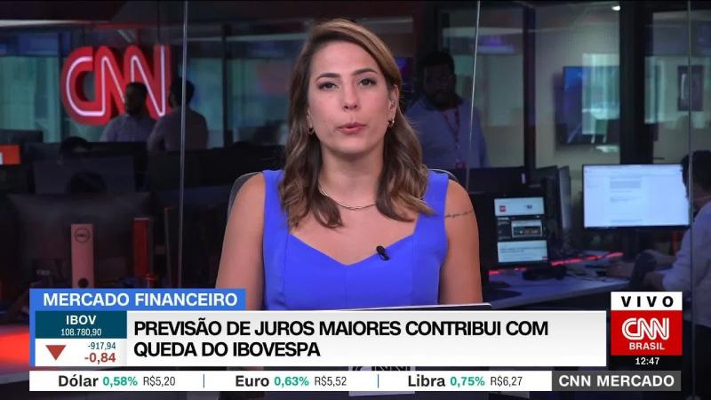 CNN MERCADO: Previsão de juros maiores contribui com queda do Ibovespa